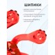 Массажер ЛАПОНЬКА-2 красный, 5 массажных элементов с шипами