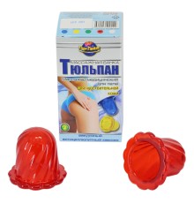 Массажер ТЮЛЬПАН для чувствительной кожи, красный (2 шт в коробке)