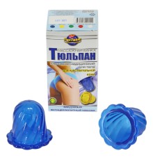 Массажер ТЮЛЬПАН для чувствительной кожи, синий (2 шт в коробке)