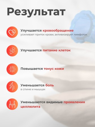 Массажер ТЮЛЬПАН для чувствительной кожи, синий (2 шт в коробке)