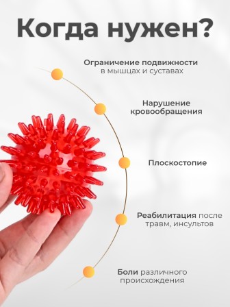 Массажер медицинский ЧУДО-МЯЧИК красный