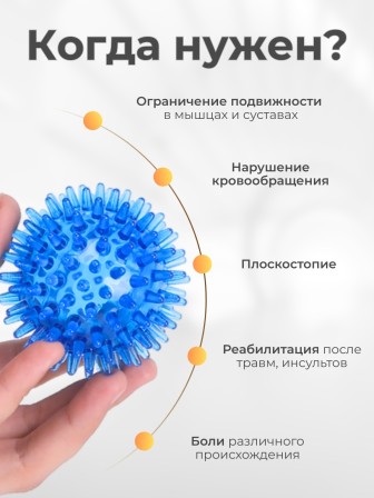 Массажер медицинский ЧУДО-МЯЧИК синий