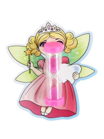 Часы песочные детские на присоске "Чистим зубки", фея розовая