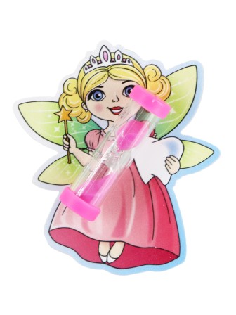 Часы песочные детские на присоске "Чистим зубки", фея розовая