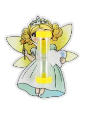 Часы песочные детские на присоске "Чистим зубки", фея желтая