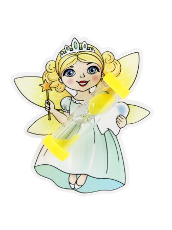 Часы песочные детские на присоске "Чистим зубки", фея желтая