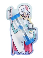 Часы песочные детские на присоске "Чистим зубки" синие, рыцарь-паста