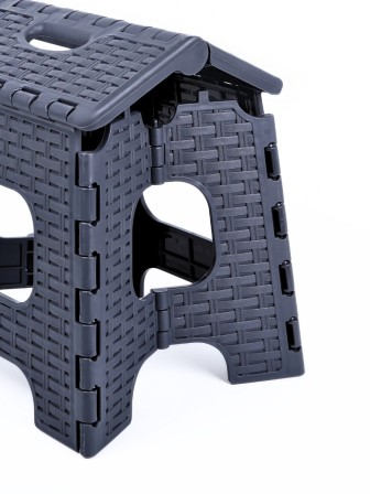 Табурет складной пластиковый Плетенка М3122 темно-серый