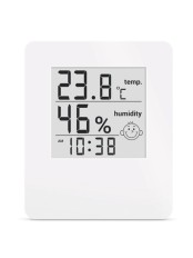 Термогигрометр цифровой с часами Т-17 (-20...+70С, 20%-95%), белый, 404683