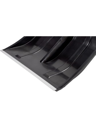 Лопата снеговая пластиковая Богатырь с алюминиевой планкой, деревян. черенок и V-ручка