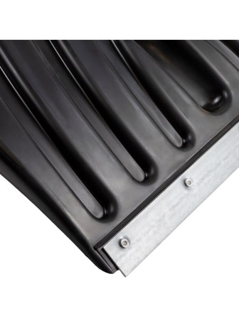 Лопата снеговая Крепыш пластиковая с оцинков. стальной планкой, с метал. черенком