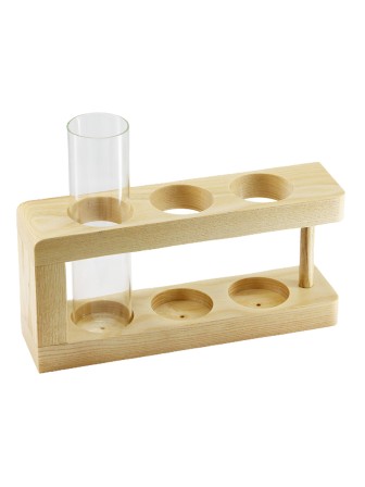 Деревянная подставка для канцелярии с 1 цилиндром, цвет натуральный