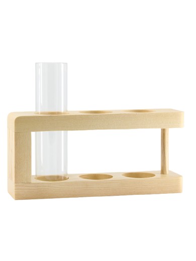 Деревянная подставка для канцелярии с 1 цилиндром, цвет натуральный