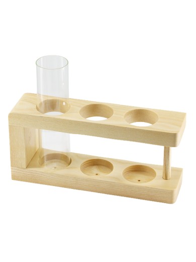 Деревянная подставка для канцелярии с 1 цилиндром, цвет натуральный