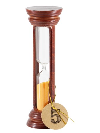 Часы песочные 5 мин деревянные песок оранжевый, цвет вишня