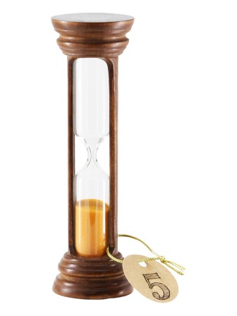 Часы песочные 5 мин деревянные Стеклоприбор, песок оранжевый, цвет орех