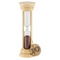 Часы песочные 10 мин деревянные Стеклоприбор, песок коричневый, цвет натуральный