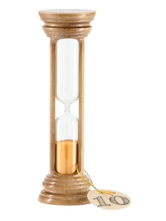 Часы песочные 10 мин деревянные Стеклоприбор, песок оранжевый, цвет орех