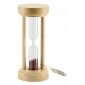 Часы песочные 10 мин деревянные Стеклоприбор, песок коричневый, цвет натуральный, широкие