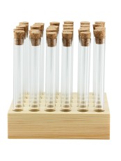 Деревянный штатив с пробирками Стеклоприбор 30 гнезд