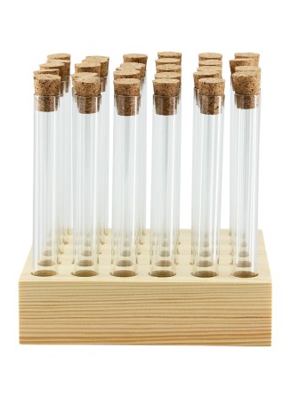 Деревянный штатив с пробирками Стеклоприбор 30 гнезд