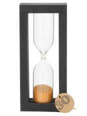 Часы песочные 30 минут Стеклоприбор, песок оранжевый, корпус черный