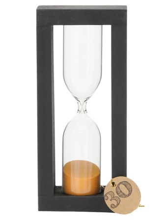 Часы песочные 30 минут Стеклоприбор, песок оранжевый, корпус черный