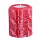 Свеча с подсвечником для чайной свечи "Вязаный пенек" 6,5 см Омский свечной