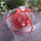 Плавающая свеча Роза красная в подсвечнике 11 см
