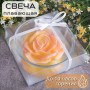Плавающая свеча Роза чайная в подсвечнике 11 см