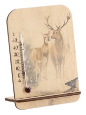 Термометр сувенирный деревянный Д-8 "Олени" 