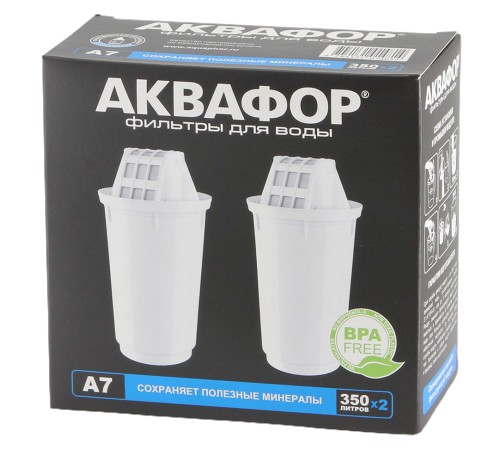 Кассета Аквафор A7 (2 штуки) минеральный состав для мягкой воды