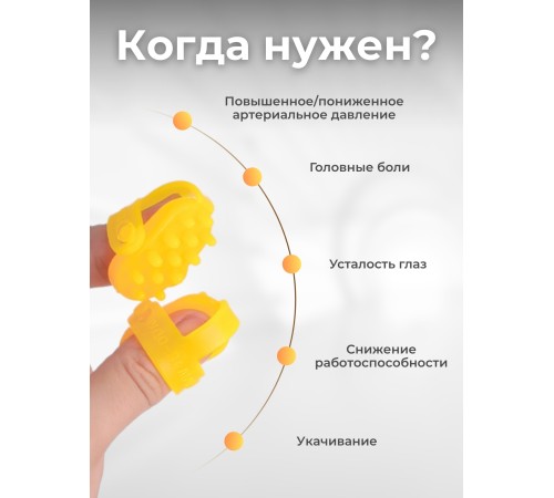 Массажер ЧУДО-ПАЛЬЧИК желтый (2 шт в упаковке) Массажер ЧУДО-ПАЛЬЧИК желтый (2 шт в упаковке)