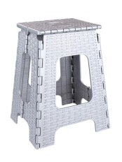 Табурет складной пластиковый Плетенка М3121 большой, серый