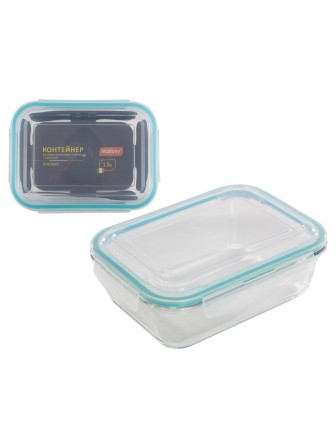 Контейнер стеклянный 1500 мл  Mallony Diafano с пластиковой крышкой