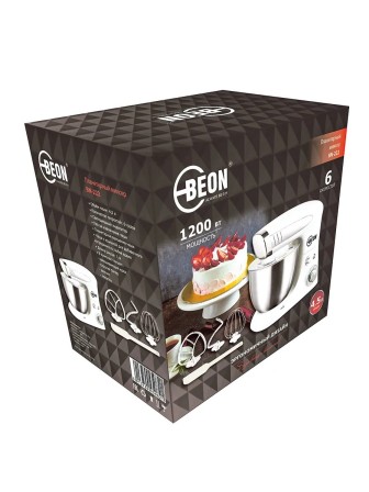 Миксер планетарный BEON BN-222 чаша нержавеющая сталь 4.5 л,1200 Вт