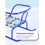 Санки Ника "Ветерок 1" В1/С2 синие со спинкой