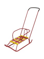 Санки Ника "Ветерок 2" В2/К2 красный с ручкой, спинкой