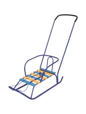 Санки Ника "Ветерок 2" В2/С2 синий с ручкой, спинкой