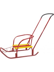 Санки Ника "Ветерок 7" В7/К2 красный, спинка, ручка 2 положения