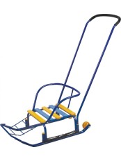 Санки Ника "Тимка 3К" Т3К/С2 синие с ручкой, спинкой