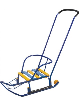 Санки Ника "Тимка 3К" Т3К/С2 синие с ручкой, спинкой