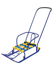 Санки Ника "Тимка 5 Комфорт" Т5К/С2 синие с ручкой, спинкой, ремнем