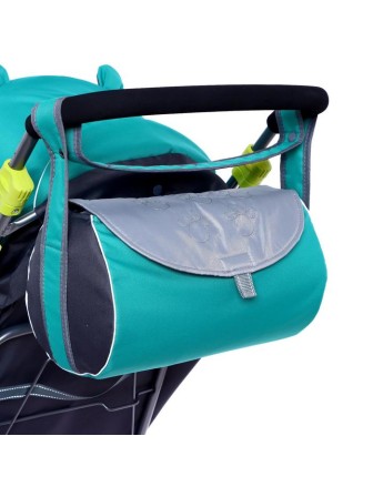 Санки-коляска Ника "Наши детки" НДТ4-2/4 изумрудный с медвежонком