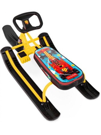 Снегокат Тимка Спорт-1 ТС1/F12 принт "Nika kids F1" желтый
