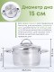Кастрюля Аметист 1.5 л с металлической крышкой, диаметр 16 см