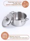 Кастрюля Амет Классика 1,5 л 1С373 с металлической крышкой