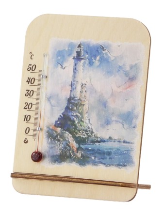 Термометр сувенирный деревянный Д-8 "Маяк" 125 мм