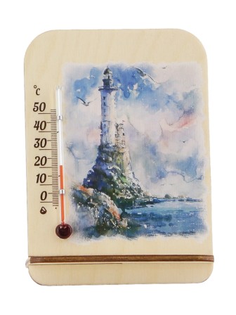 Термометр сувенирный деревянный Д-8 "Маяк" 125 мм