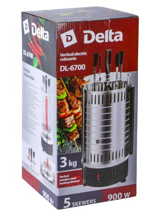 Электрошашлычница-гриль вертикальная Delta DL-6700